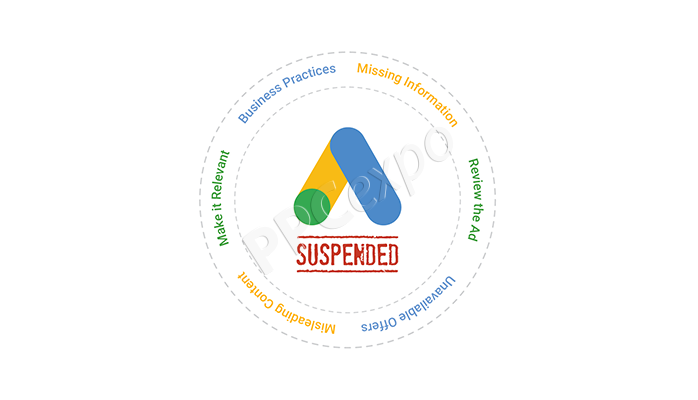 how to suspend google advertising accounts due to false